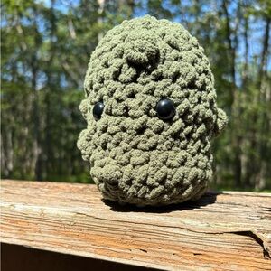 Handmade Green Crocheted Pickle